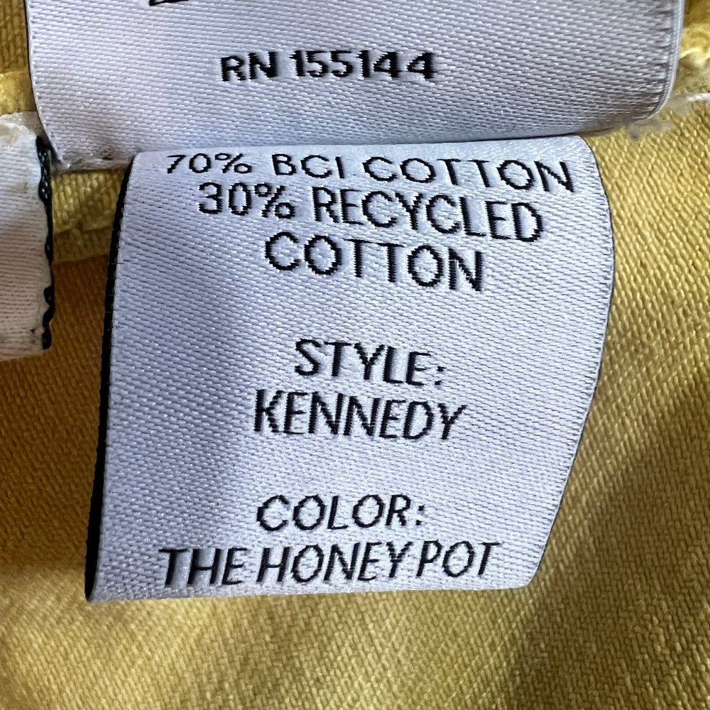 Boyish By Her Kennedy Yellow Denim Mini Skirt Overalls Dress Size Small - Picture 12 of 13